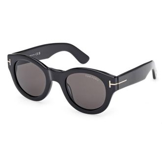 Tom Ford Smoke Oval Unisex Sunglasses FT1212 01A 48