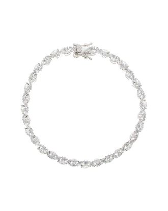 Genevive Silver Cz Statement Bracelet