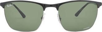 Ray-Ban Ray Ban Chromance Polarized Dark Green Square Unisex Sunglasses RB3686 9144P1 57