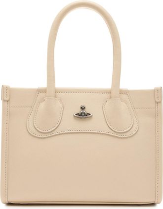 Vivienne Westwood Troy Small Leather Tote Cross-body bag - Cream - One Size