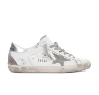 Golden Goose Womens Super Star Metal Sneaker In White
