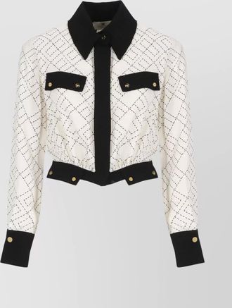 Elisabetta Franchi contrast trim long-sleeve shirt