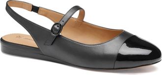 Johnston & Murphy Claire Mary Jane Slingback Flat in Black Patent Leather at Nordstrom, Size 9.5