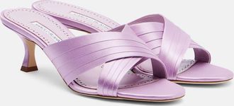 Manolo Blahnik Viera 50 satin mules