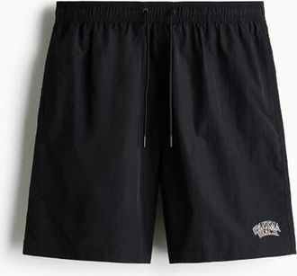 H&M Long Swim Shorts in Black at Nordstrom, Size X-Large