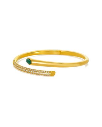 Liv Oliver 18K Plated 0.78 Ct. Tw. Malachite Bracelet