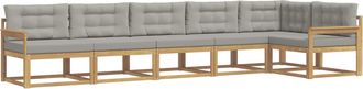 vidaXL Conjunto De Sof&aacute;s De Exterior 4 Uds. Blanco Y Gris Claro Vidaxl