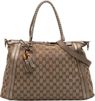 Gucci Pre-owned Handbags, female, Brown, Size: ONE SIZE Pre-owned Bella Satchel