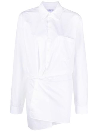 Off-white White Cotton Shirt Dress