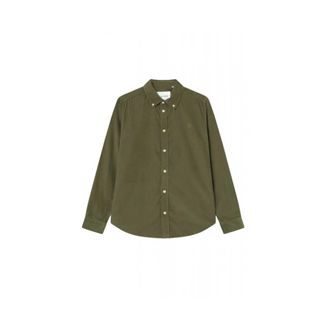 Les Deux Kristian Corduroy Shirt - Heren - Casual Overhemden - Groen - XL - Katoen - Overhemden