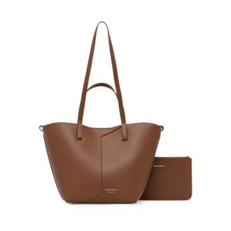 Emporio Armani Dames, Tassen, Bruin, Maat: ONE Size Leer