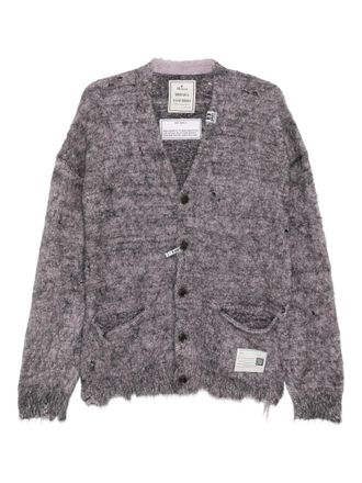 Miharayasuhiro Cardigan con applicazione - Viola