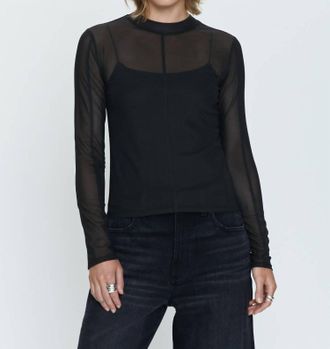 Pistola Denim Gwen Mesh Top In Black