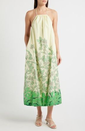 Ciebon Dani Floral Print Midi Dress in Cream Multi at Nordstrom, Size X-Small