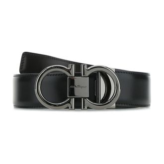 Ferragamo Belts, male, Black, Size: 110 CM Double Adjus Belt