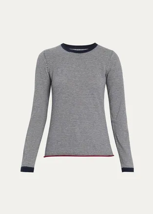 Majestic Filatures Cashmere Striped Knit Sweater