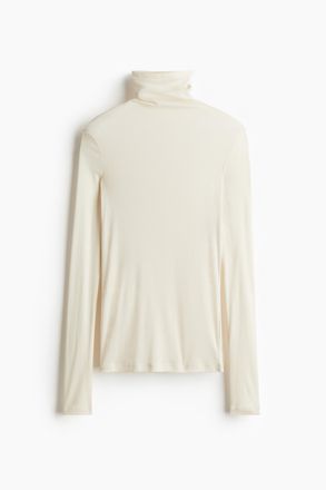 H&M Turtleneck-Shirt aus Pima-Baumwolle - Beige
