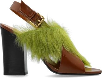 Marni Sandalen met Hak - Dames - Sandalen met hakken - Bruin - 36 EU - Leer - Schoenen
