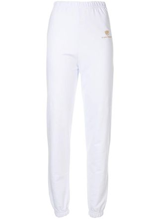 Chiara Ferragni logo print track pants - women - Organic Cotton - S - White