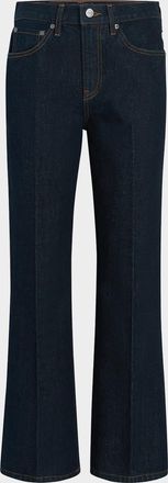 Khaite Clara Mid-Rise Kickflare Ankle Jeans