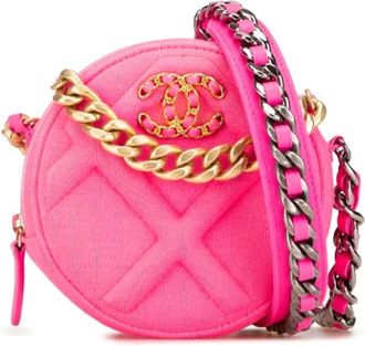 Chanel Pre-owned Cross Body Bags, female, Pink, Size: ONE SIZE Pre-owned Leather wallets
