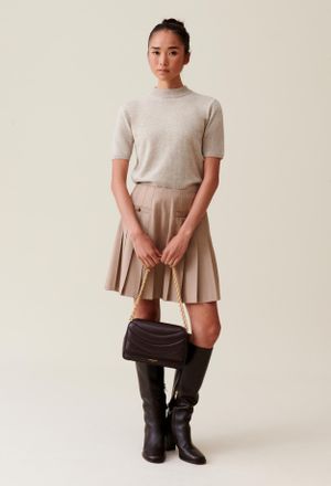 Claudie Pierlot Jupe courte pliss&eacute;e