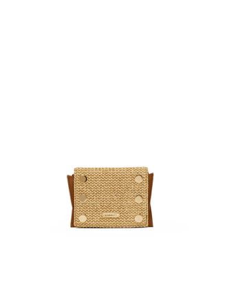 Hammitt Hammitt Allen Wallet Cocoa Raffia Gold