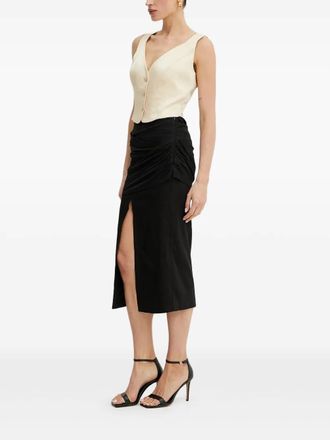 Guess Co Mouwloze top met knopen - Beige