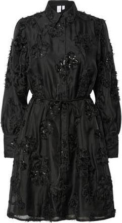 Y.A.S jurk met pailletten zwart