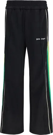 Palm Angels Black Polyester Athletic Mens Pants