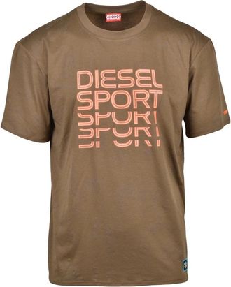 Diesel T-shirts - Heren - T-shirts - Groen - M - Katoen - Tops