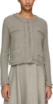 Lafayette 148 New York Petite Textured Stitch Crop Top