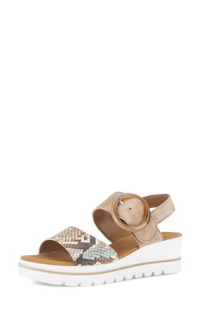 Gabor Ankle Strap Wedge Sandal at Nordstrom, Size 7.5Us