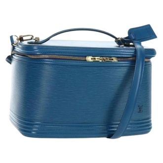 Louis Vuitton Pre-owned Nice Vanity Bag - Dames - Pre-owned - Blauw - Maat: ONE Size Leer