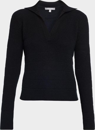 Neiman Marcus Cashmere Polo Sweater