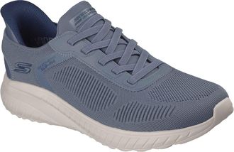 Skechers BOBS Sport Squad Chaos Solid Step Textile Mens Slate Standard Trainers - UK 12