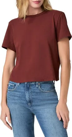Paige Rhodes Cotton Crewneck T-Shirt in Garnet at Nordstrom, Size X-Small