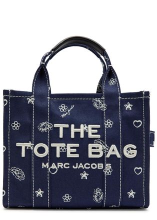 Marc Jacobs The Tote Small Printed Canvas Tote - Navy - One Size