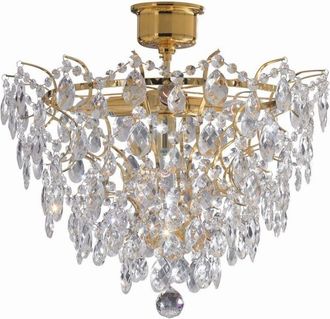 Marksl&ouml;jd Markslojd - Rosendal - L&aacute;mpara De Techo Semi Empotrada De 4 Luces De Cristal Dorado, E14