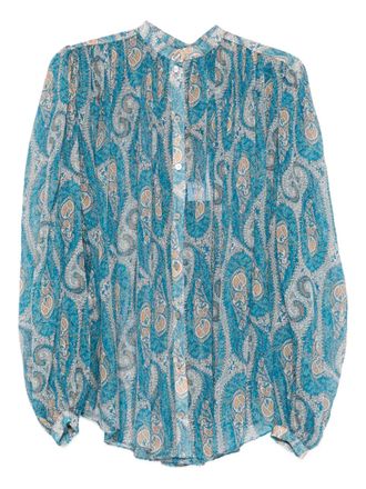 Etro Paisley Fant silk blouse - Blue