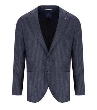 Manuel Ritz Blue Nadelstreifen -Single Breasted Jacke