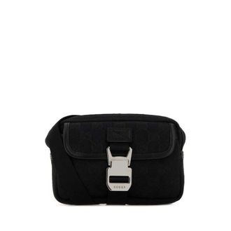 Gucci Black Canvas Mini Crossbody Bag Blackblackblack Borse A Tracolla