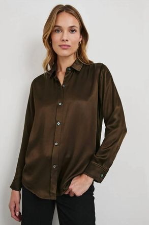 Rails Maria Button Down Shirt In Dark Moss