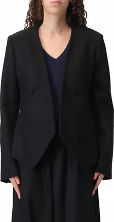 Fabiana Filippi Womens Short V-Neckline Blazer In Black