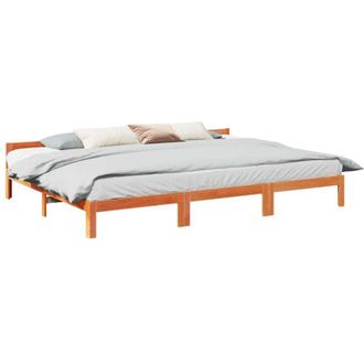 vidaXL Vidaxl - Giroletto Familiare senza Materasso Marrone Cera 240x200 cm