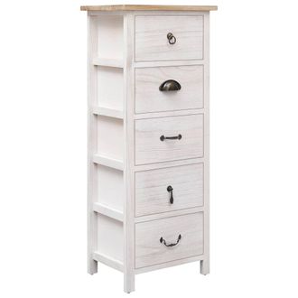 vidaXL Armario Auxiliar De Madera De Paulownia 35x25x87 Cm Vidaxl
