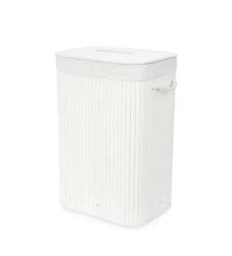 Compactor Compactor Free - Cesta De Ropa Sucia 45x35x60 Cm, Bamb&uacute;/blanco Ran9108