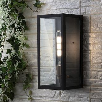 Jonathan Y Designs Berlin 7 1-Light Iron/Glass Modern Industrial LED Outdoor Lantern