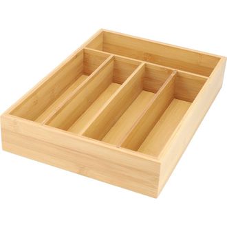 MegaChef Wood Sectional Drawer Organizer in Bamboo at Nordstrom, Size Medium
