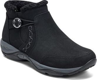 Easy Spirit Erique Water Repellent Faux Shearling Lined Bootie in Black at Nordstrom, Size 10.5
